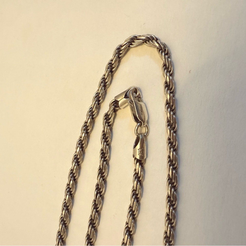 Silver Rope Chain Necklace - Picture 3 of 4